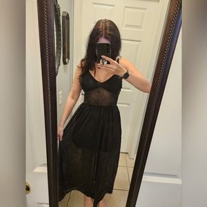 Spiderweb Mesh Maxi Dress by Folter